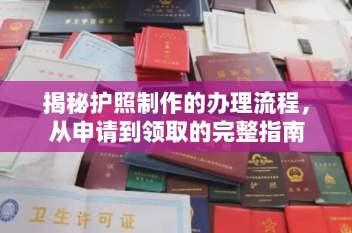 大内揭秘护照制作的办理流程，从申请到领取的完整指南