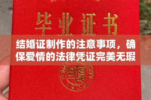 大内结婚证制作的注意事项，确保爱情的法律凭证完美无瑕