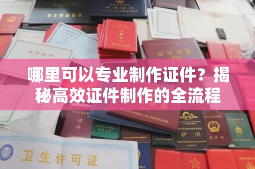 大内哪里可以专业制作证件？揭秘高效证件制作的全流程